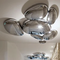 led postmodern nodic abs chrome water drop chandelier lighting lamparas de techo for foyer bedroom dinning room