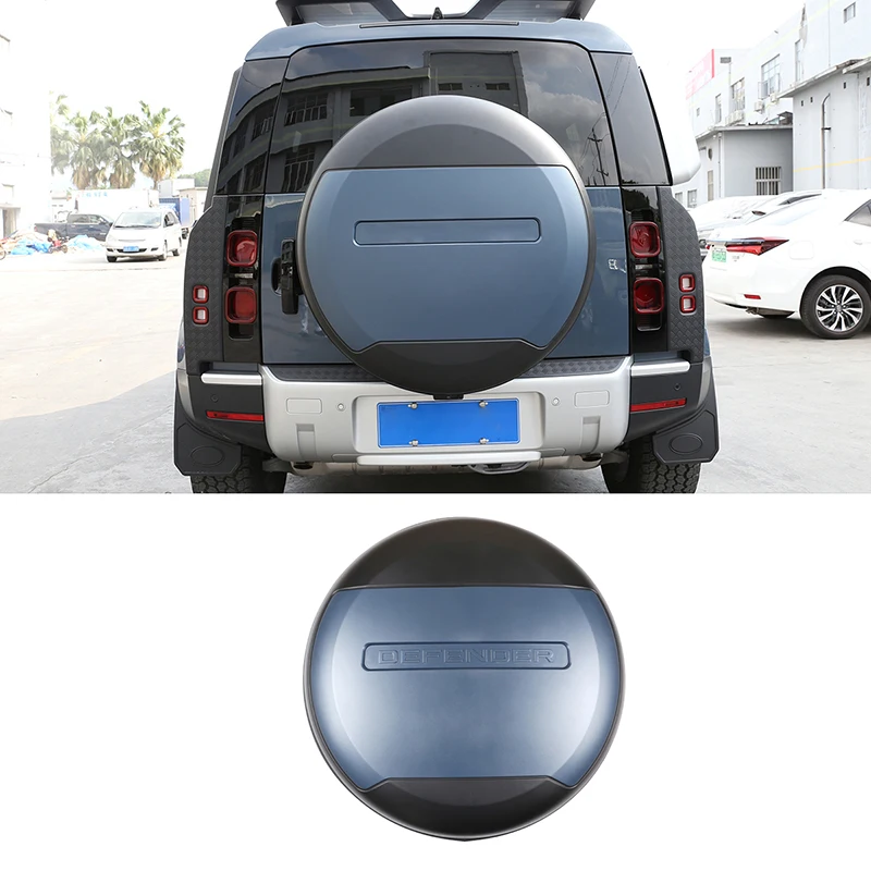 

For Land Rover Defender 110 130 2020-2021 ABS Blue Styles Car Rear Spare Tire Protective Cover Car Accessories