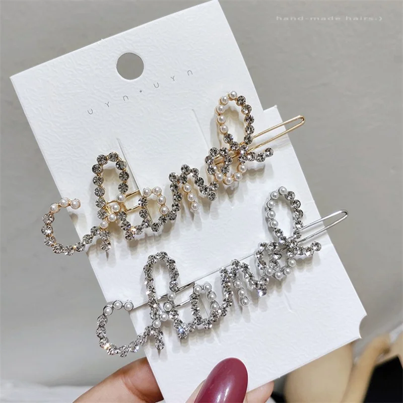 

Handmade Pearls Hair Clips Pin for Women Fashion Flower Girls Sweet Hairpin