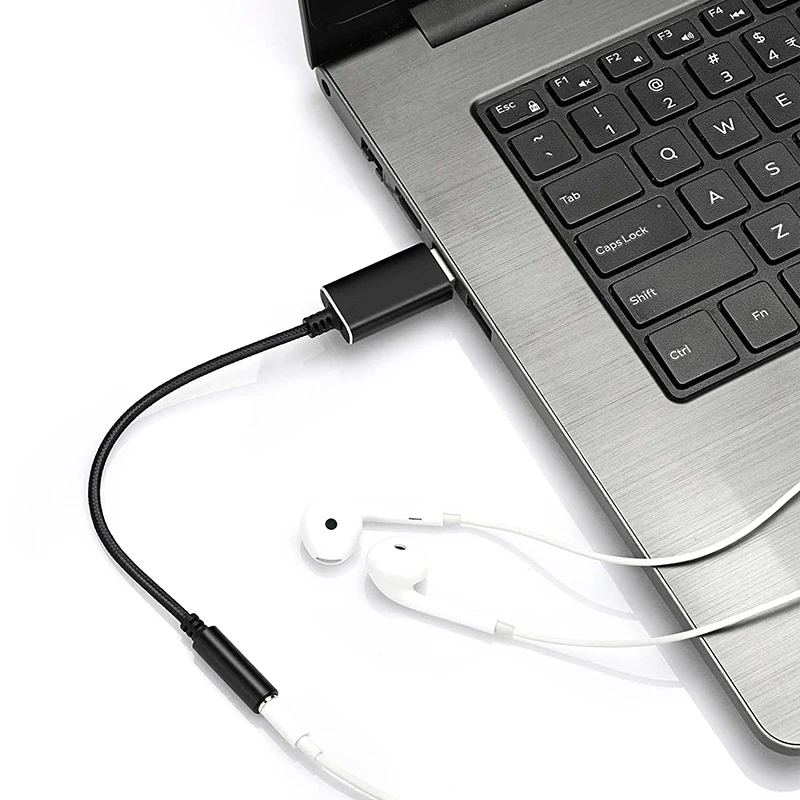 2 шт./упаковка внешняя стерео звуковая карта USB для наушников аудиоразъем адаптер