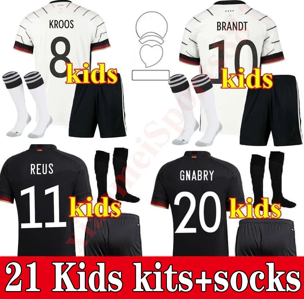 

Men kids kits 2021 Germany soccer jersey Home away HUMMELS KROOS DRAXLER REUS MULLER 20 21 child sets football shirts uniforms