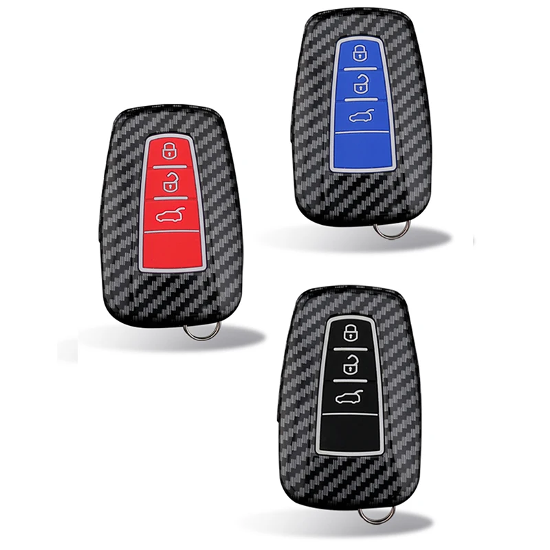 Новый силиконовый чехол для ключа автомобиля из углеродного волокна Toyota RAV4 Corolla