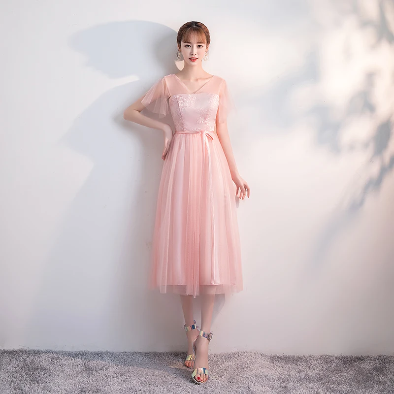 Свадебное платье для выпускного вечера элегантные розовые платья подружек