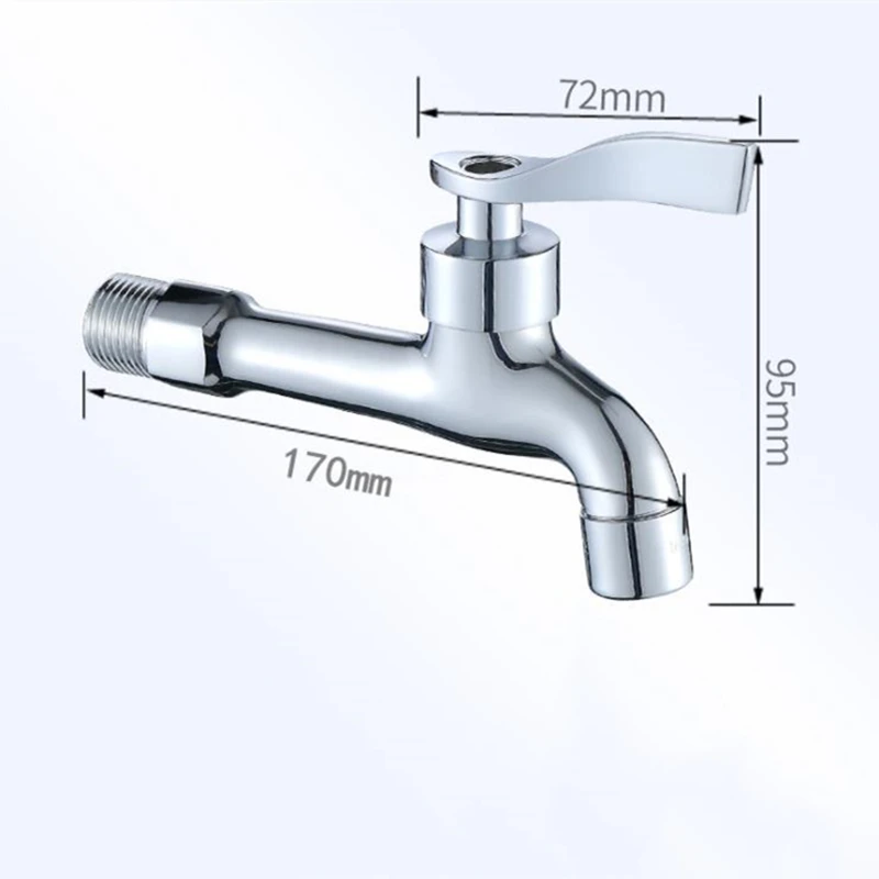 High Quality Brass Kitchen Bathroom Sink Tap Mop Pool Water Taps 17cm Long Outdoor Garden Faucet Washing Machine Bibcock | Обустройство