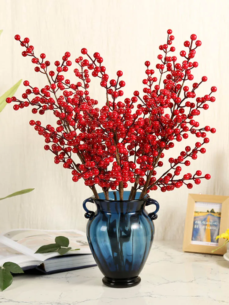 

Nordic Home Decor Artificial Plant Wedding Decoration Simulation Flowers Modern Lndoor Tabletop Ornaments Gift Red Fortune Fruit