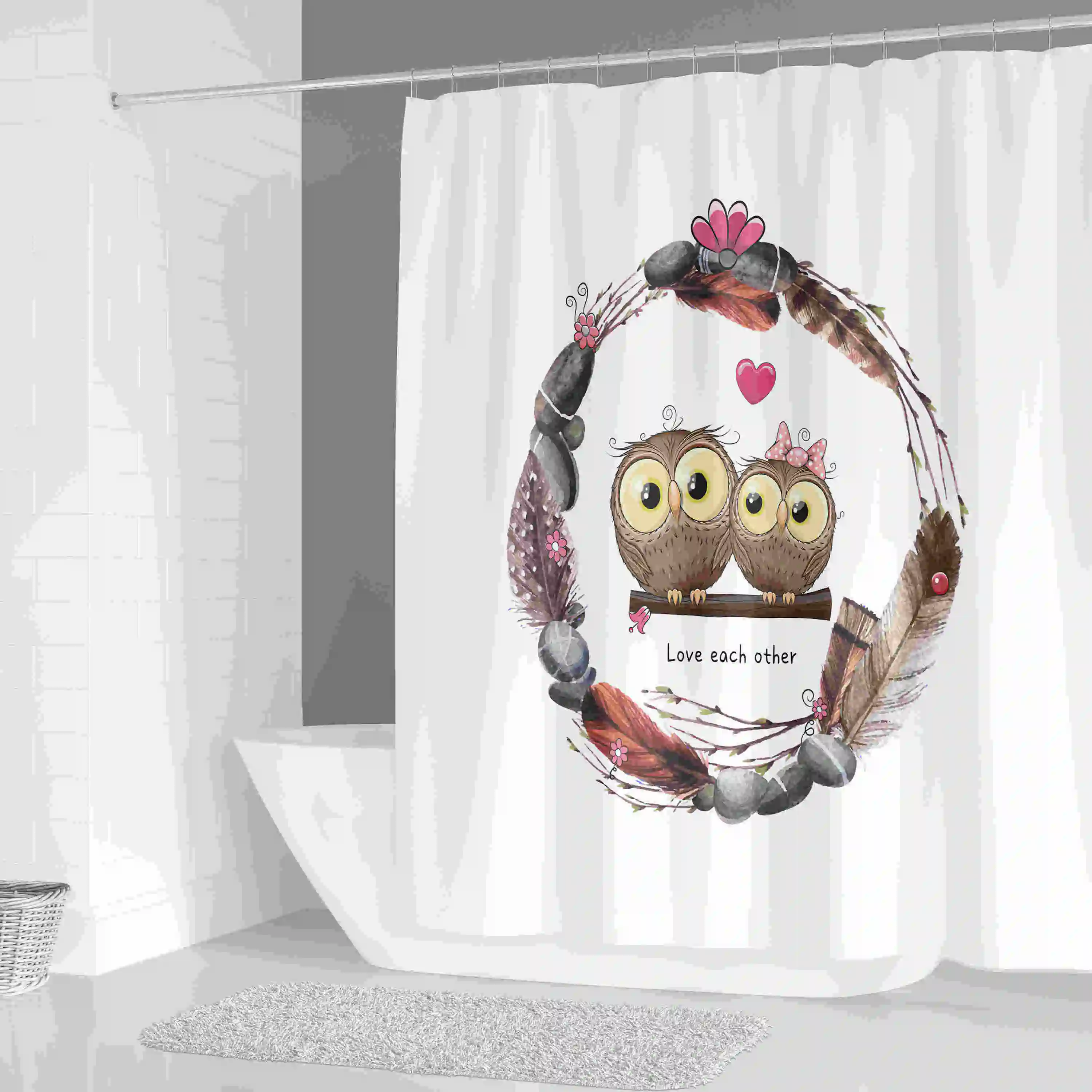 Деревянная дверь печать занавеска для душа Декор фермерский дом