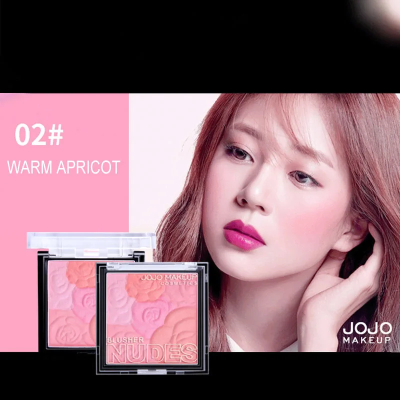 Роскошная брендовая косметика новинка румяна для макияжа пудра 4 цвета Цветочная