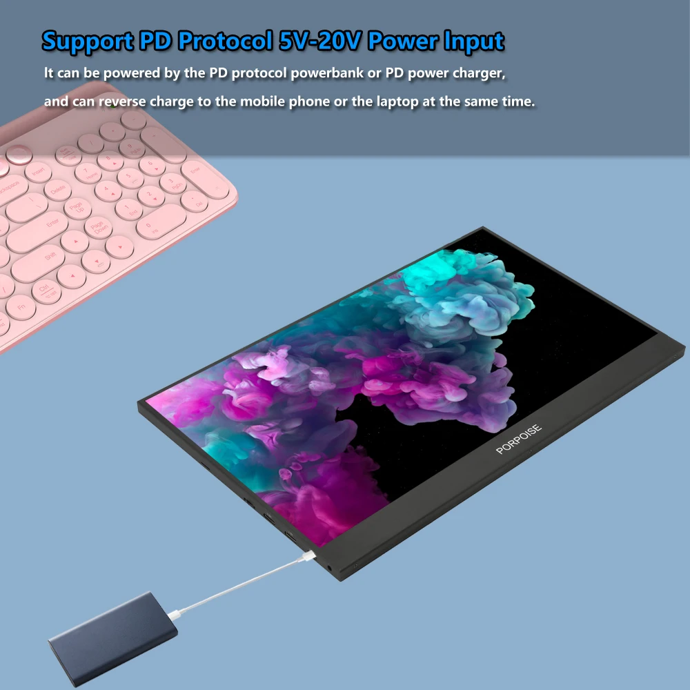 Портативный ЖК-монитор PORPOISE 17 3 дюйма игровой монитор Hdmi ips 1080p HD дисплей для PS4