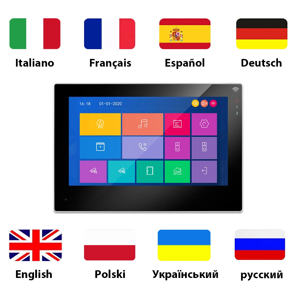 Видеодомофон Tuya Smart Life с поддержкой Wi Fi сенсорным экраном и камерой