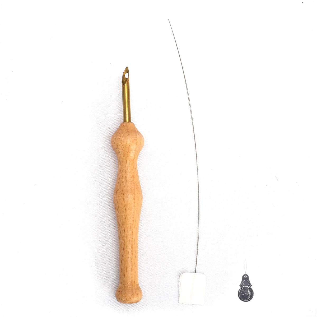 Вязальная вышивка игла практичный удар иглы набор деревянная ручка инструменты