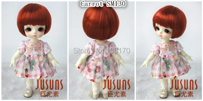 JD256 1/8 прекрасные куклы bjd парики Размер 5-6 дюймов короткие кукольные Парики Модные кукольные аксессуары