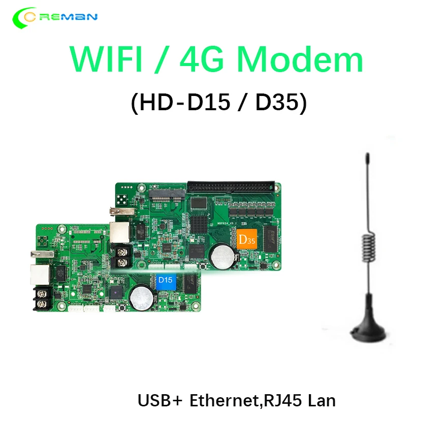 Лучшая цена Huidu HD-D35 с HUB75 D15 такси на крышу автобуса полноцветный rgb светодиодный