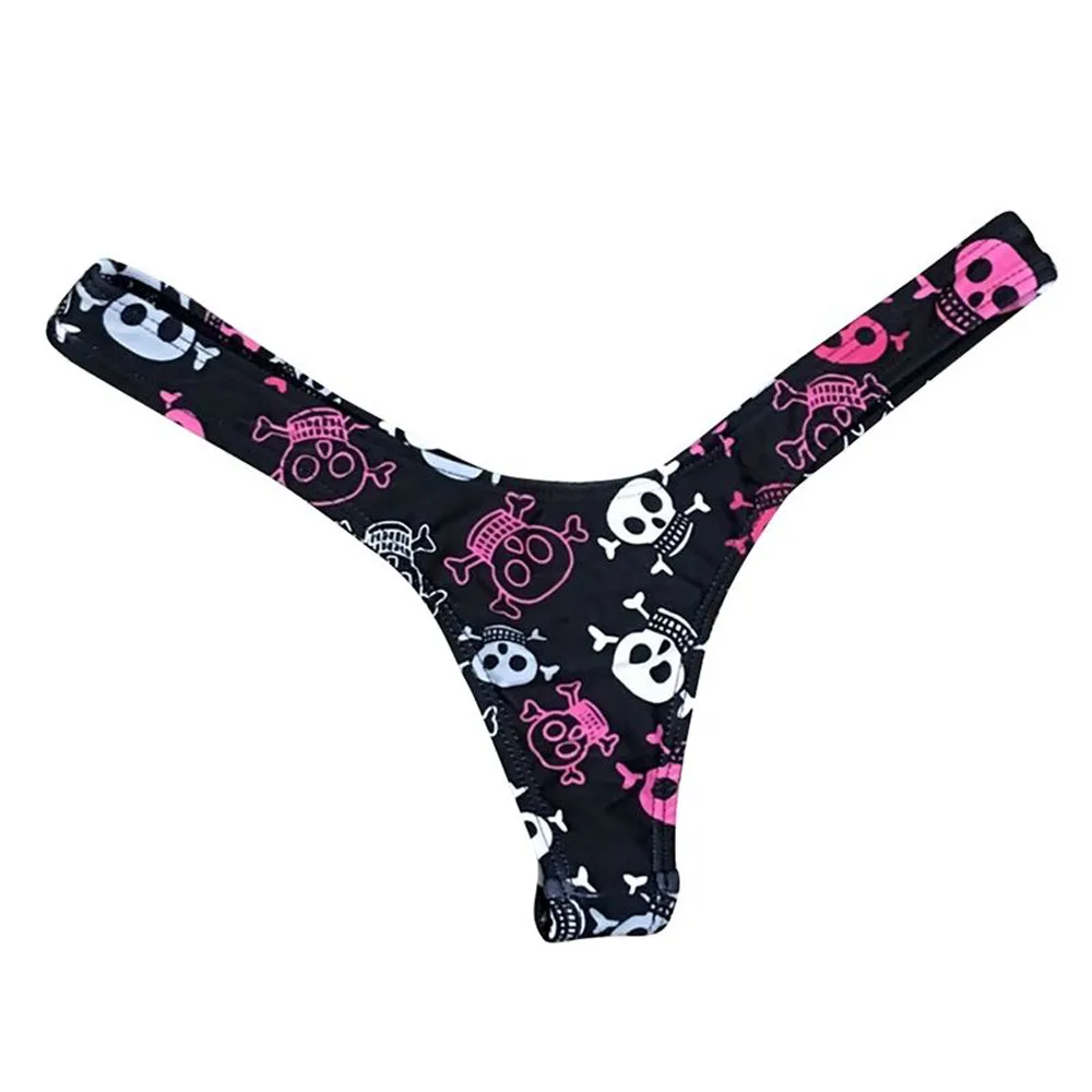 

Hot Sale Sexy Bikini Thong Swimwear Women Swimsuit Print Bottoms T-Back Brazilian Swimming G-String Girl Bathing Suits Beachwear