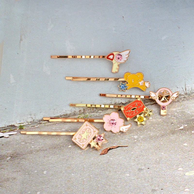 

Cute Cartoon Girl Cherry Blossom Bird Magic Hairpin Headwear Princess Ancient Characteristic Wood Coloured Glaze Hairpin