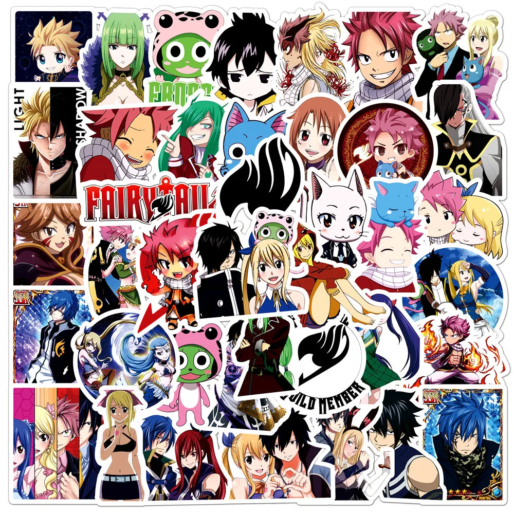 

10/30/50PCS Cartoon Anime Fairy Tail Graffiti Stickers Luggage Laptop Guitar Bike Skateboard Waterproof Stickers Wholesale
