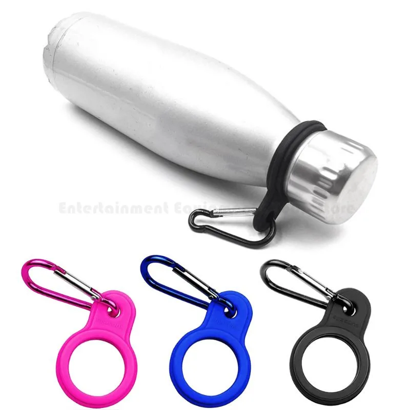 

6pcs Silicone Water Bottle Carrier Hiking Bottle Holder Clip Hook with Carabiner for Bike Camping Traveling Outdoor Activities