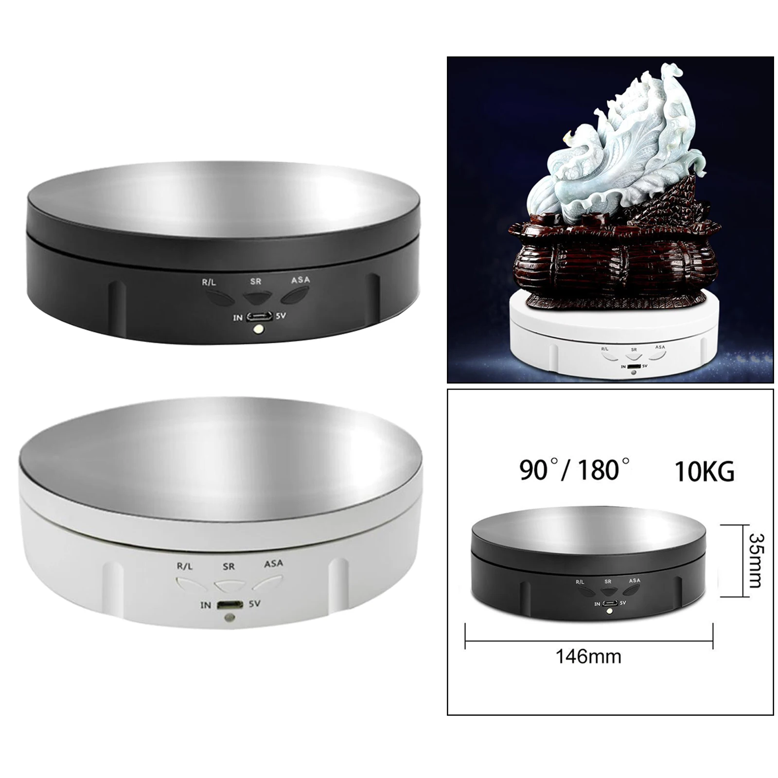 

360 Rotating Display Stand Turntable Model Jewelry Watch Cell Phone Holder