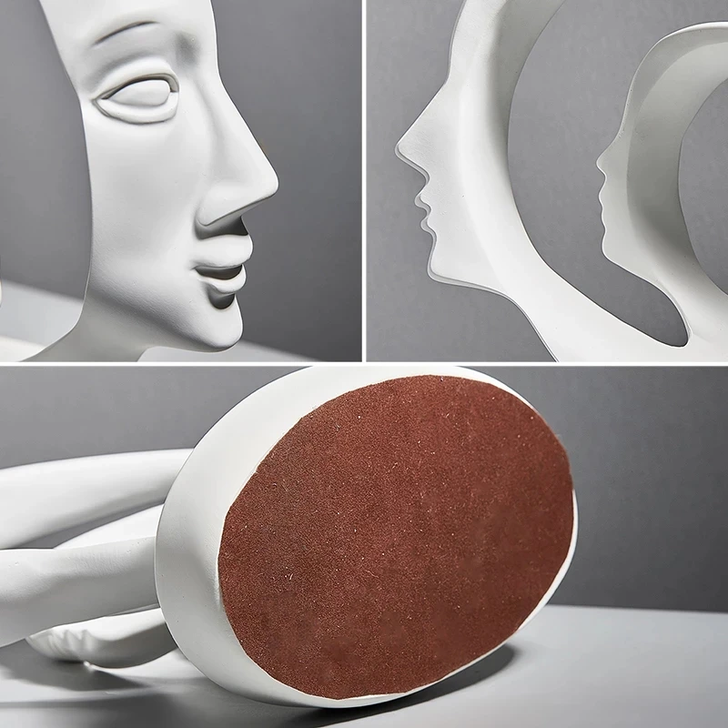 

Resin Couple Model Abstract Human Face Sculpture Statue Modern Home Furnishing Living Room Decorative Art Works