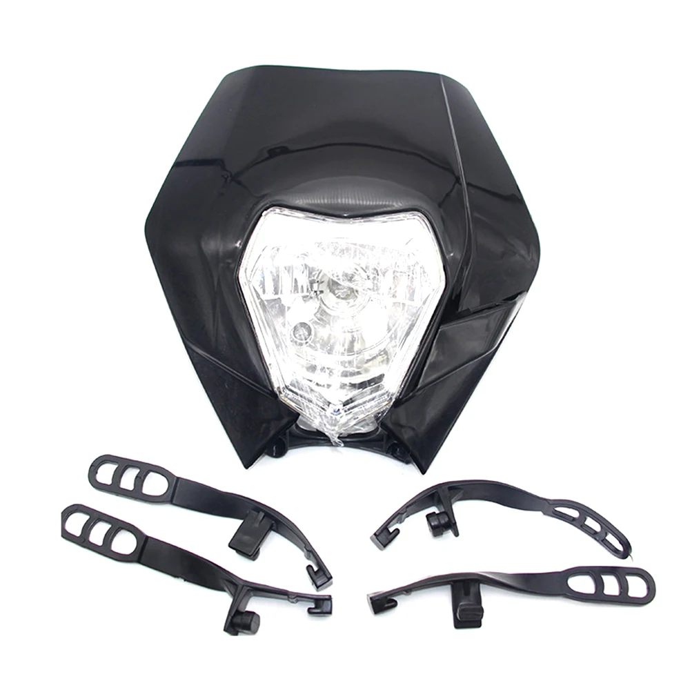 Универсальный Мотоцикл головной светильник Dirt Bike Двойной Спорт Фары супермото SMR