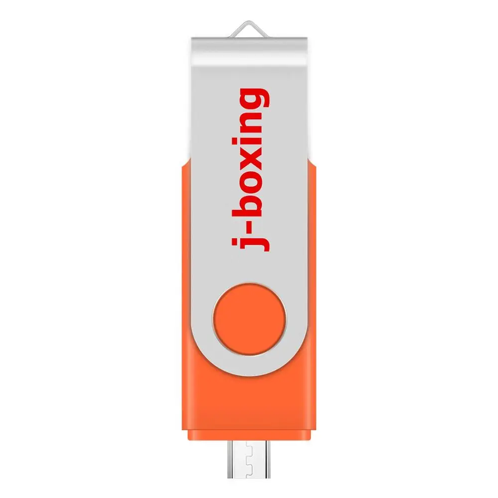 J-бокс OTG USB флэш-накопитель 64 ГБ 32 ГБ 16 ГБ 8 ГБ Флешка металлический поворотный USB 2,0 карта памяти для Android телефона ПК Macbook оранжевый