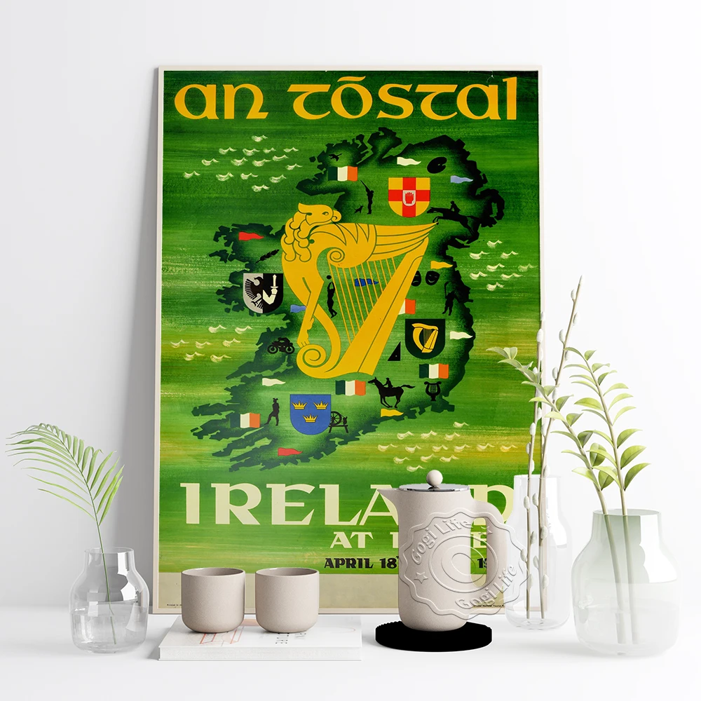 Ирландия дома печать искусства фотография стены мир города Путешествия