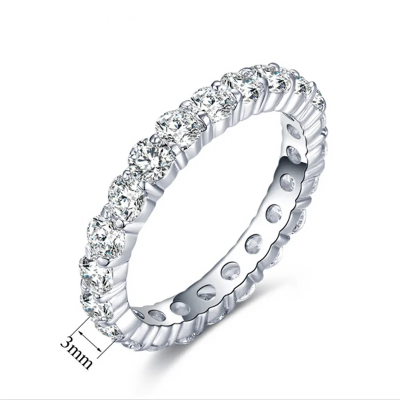 

New Trendy Simple Crystal Ring with Water Diamond Rings for Women Luxury Jewelry Accessories Fashion Charm Rings Wholesale Bulk