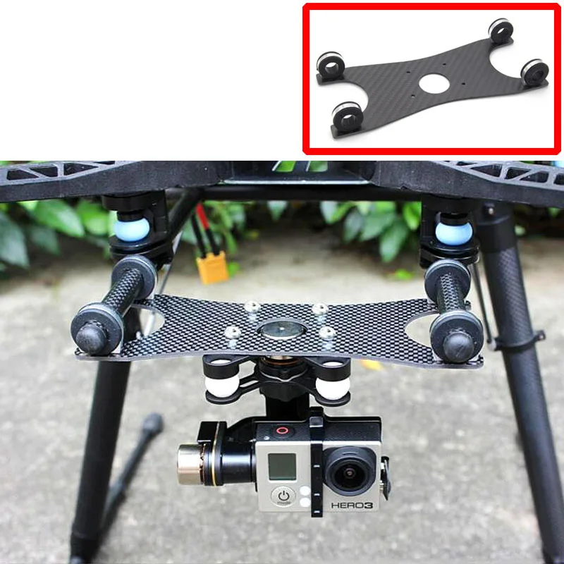 1 комплект FPV PTZ GoPro DJI Zenmuse H3 3D из углеродного волокна для Адаптер Пластина