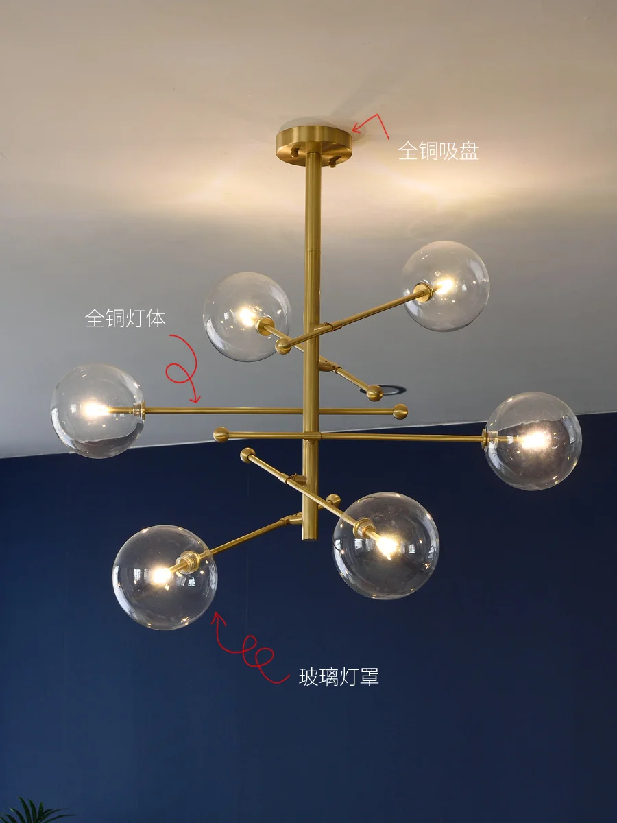 

Постмодернистские светильник роскошные люстры Nordic Минималистский вилла столовой чехлы для спальни для творческих личностей античная медь...