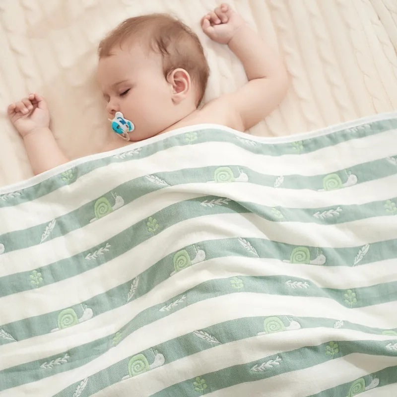 6-слойное газовое детское одеяло из 100% хлопка белье для коляски многоразовое