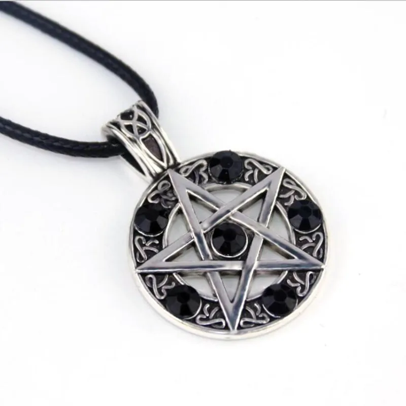 Новинка женское мужское ретро ожерелье пентаграмма пятиконечная звезда Wicca