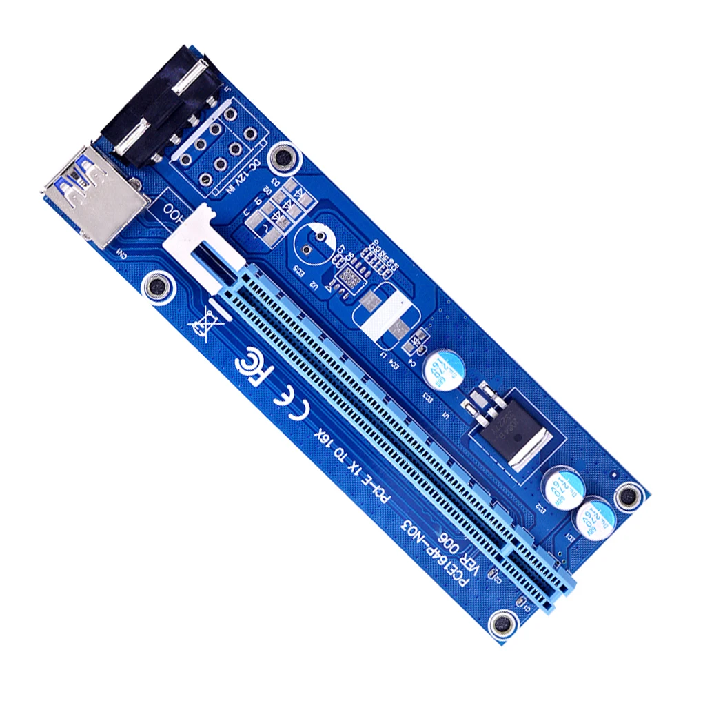 

Райзер-карта VER006 PCI-E, 60 см, кабель USB 3,0, расширитель PCI Express 1X на 16X, адаптер PCIe для графической карты