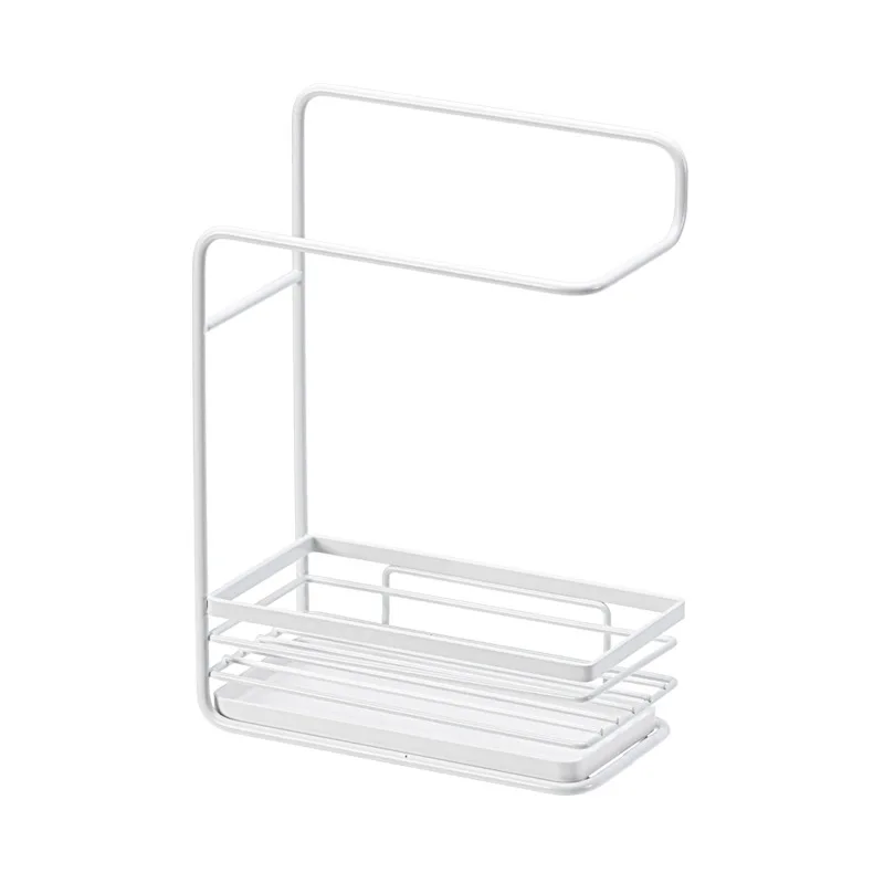 

eisho Kitchen Draining Storage Rack Iron Wholesale Multifunctional Wall Mount Table Top Sponge and Cloth Draining Storage Rack