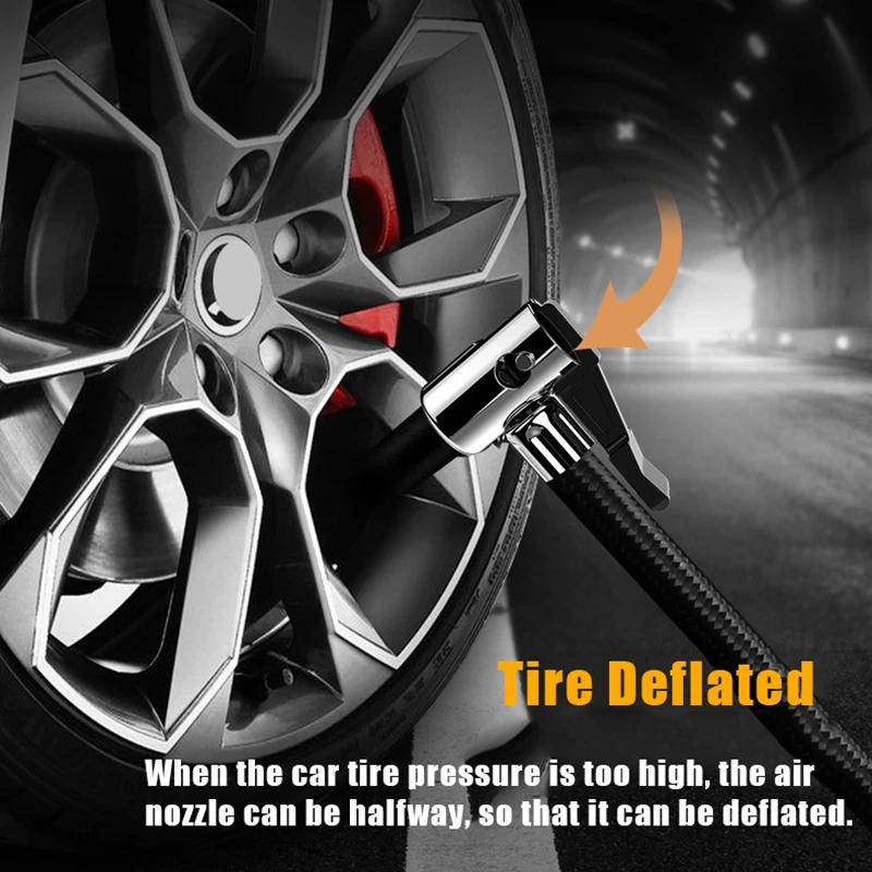 Автомобильный воздушный компрессор портативный насос для шин с цифровым