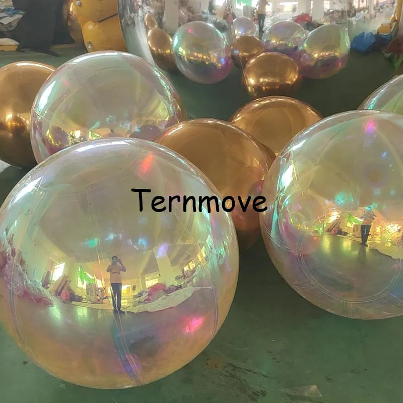 Надувное яркое цветное зеркало шаровая воздуходувка для продвижения модное