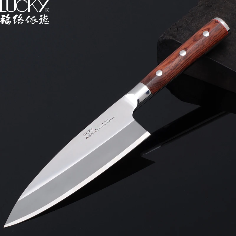 

210cm Deba Left Hand Knife Chop Bone Knife Rosewood Handle Japanese Kitchen Knife Cooking Tool 15.2G