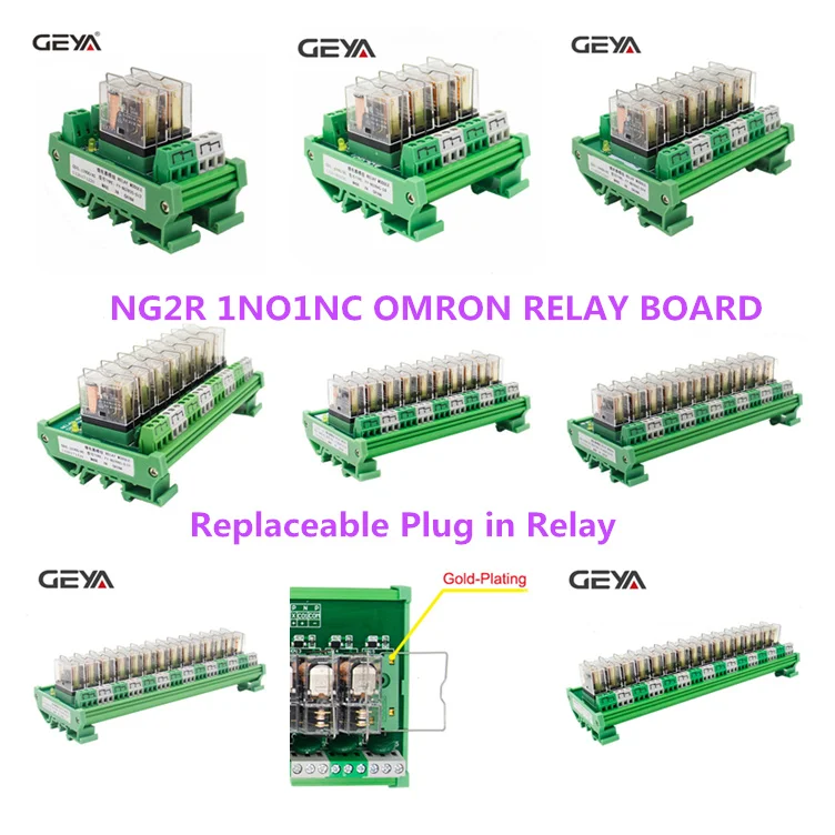 GEYA 6,2 мм толщина тонкий релейный разъем с Hongfa реле 12VDC/AC или 24VDC/AC штепсельное реле