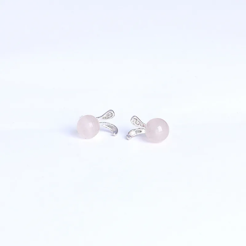 Женские серьги гвоздики из серебра 925 пробы с кроличьими ушками|Серьги-гвоздики| |