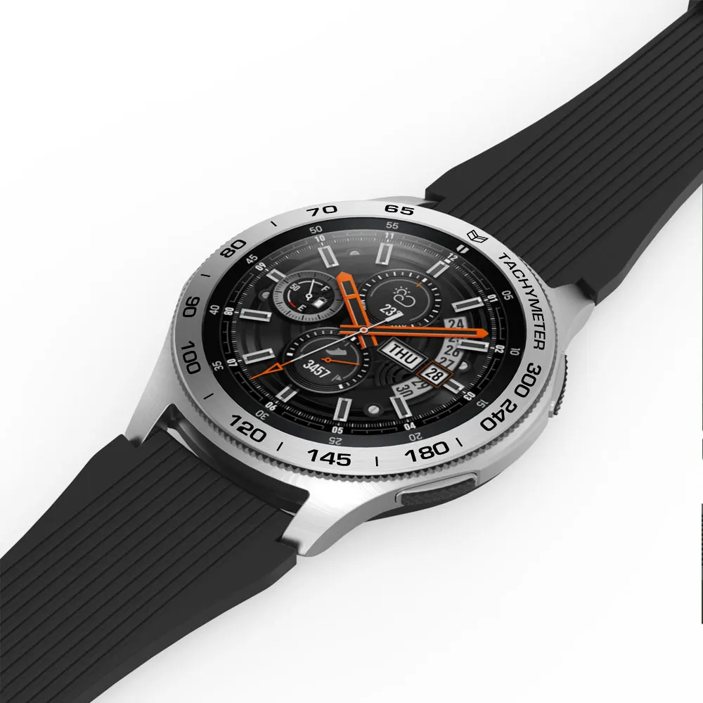 Новый стиль кольцо ободок для часов Samsung gear s3 Galaxy Watch 46 мм металлическое клейкая