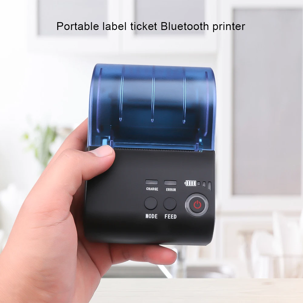 Bluetooth принтер для печати этикеток компактный термопринтер товары одежда тег