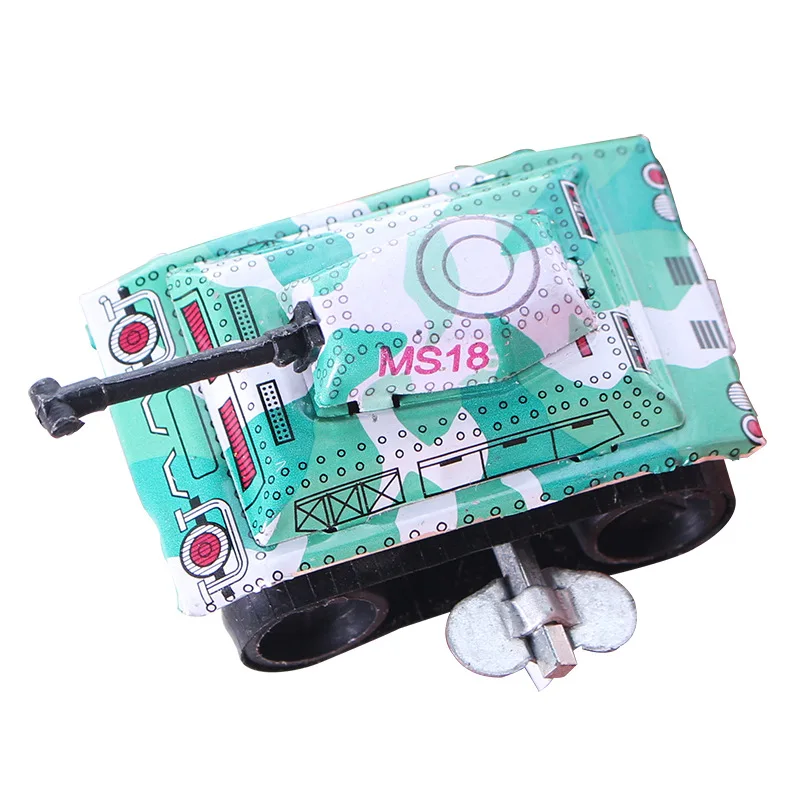 1 шт. Ретро ностальгическая Классическая Детская заводная игрушка Железный Танк