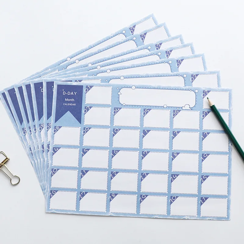 2 шт. 31 день Ежемесячный план календарь График обучения ежедневный планировщик