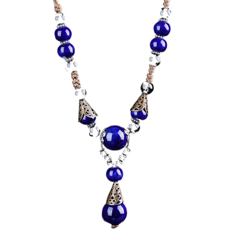 

Sweater Chain Women's Accessories Necklaces Neck Chain Decoration Jewelry Beaded on The Birthday Gift Long Necklace Women