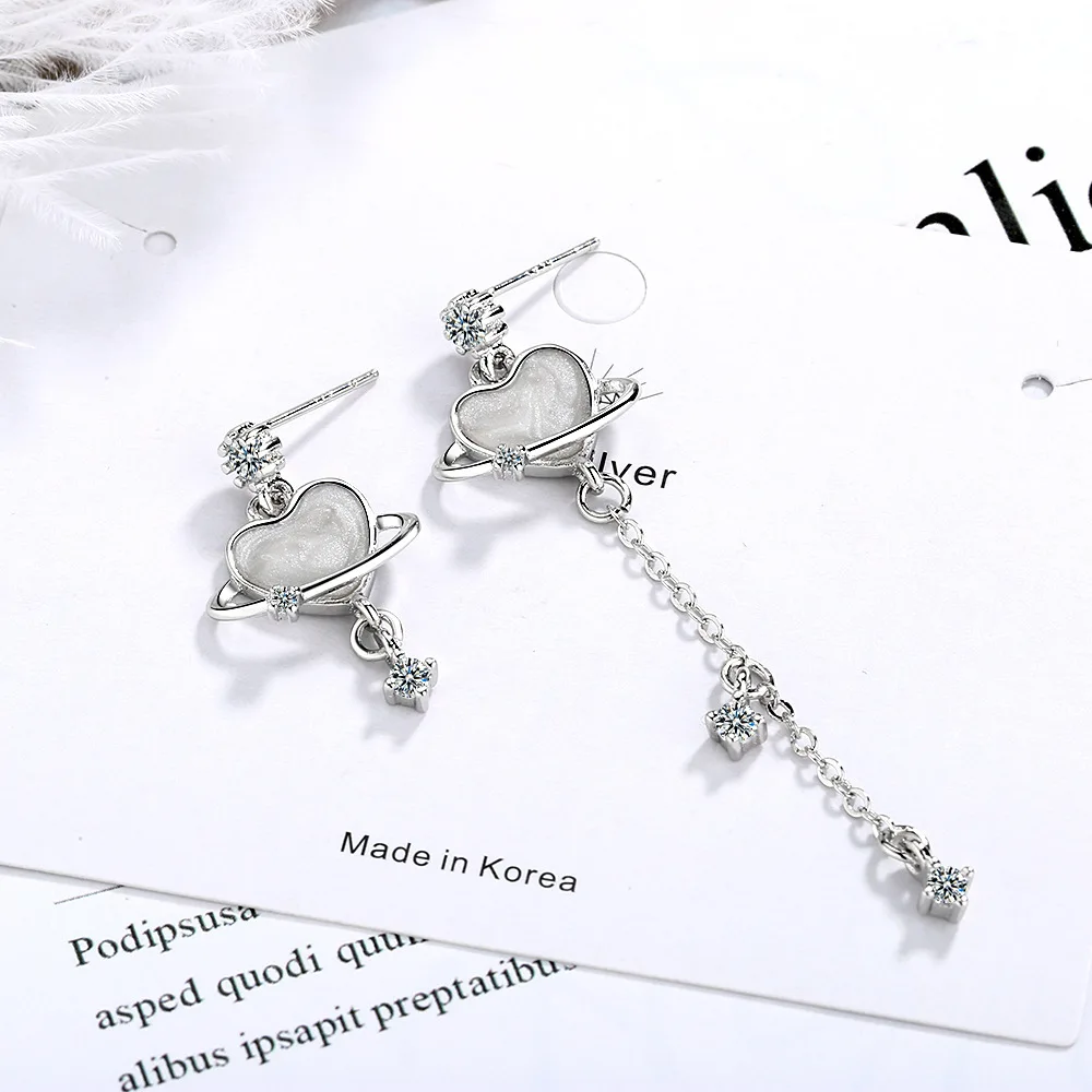 Женские асимметричные серьги кисточки из серебра 925 пробы|Серьги-подвески| |