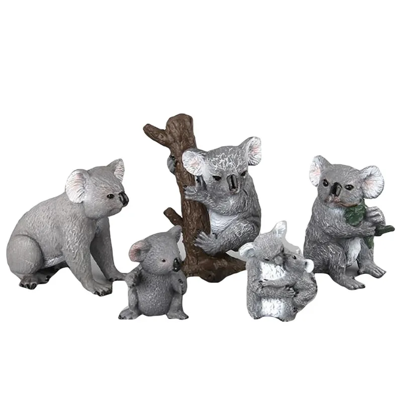 Simulation Koala Figure Collectible Toys Cute Animal Action Figures Kids Wild Model Home Decoration | Игрушки и хобби