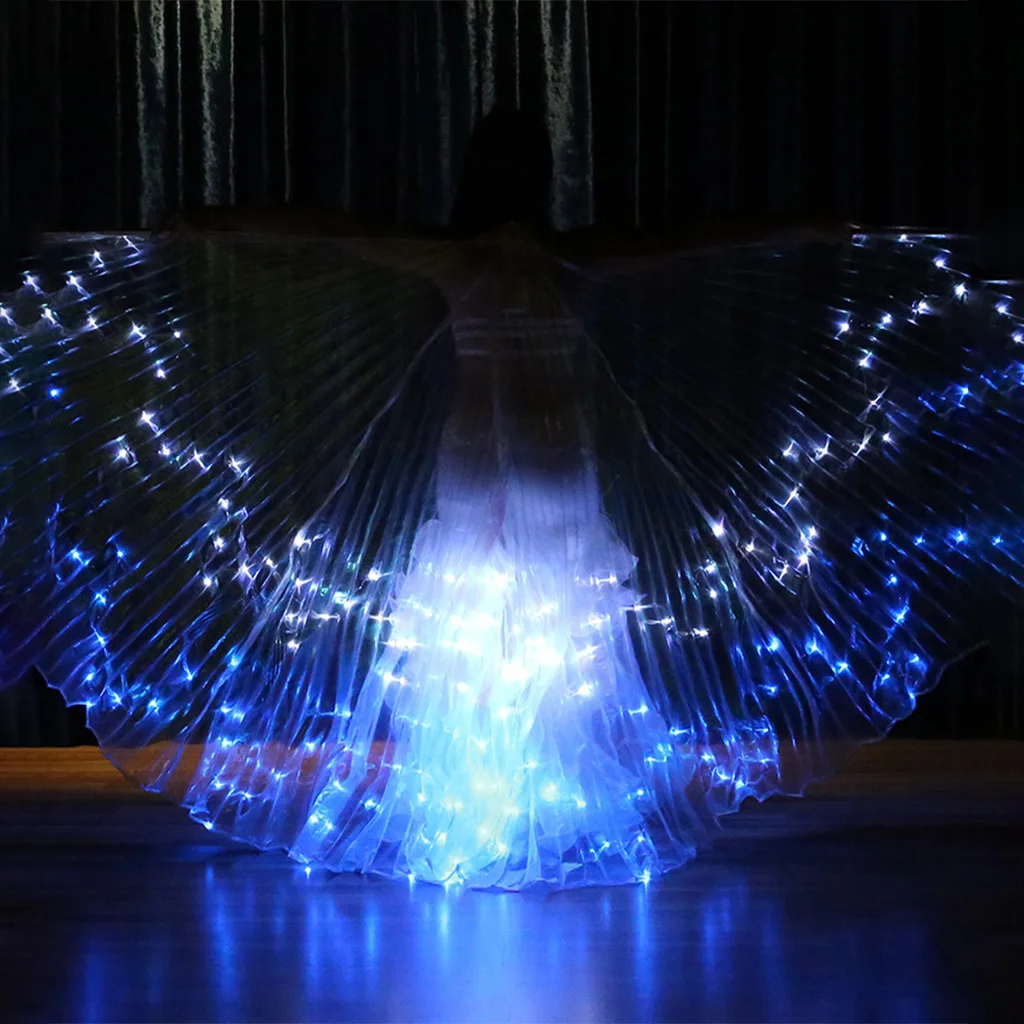 Светодиодный Бабочка танец живота крылья Isis Египетский клуб Светящиеся Крылья с