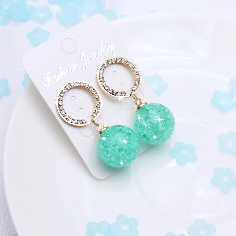 Блестящие боковые новые женские модные брендовые ювелирные изделия акриловые