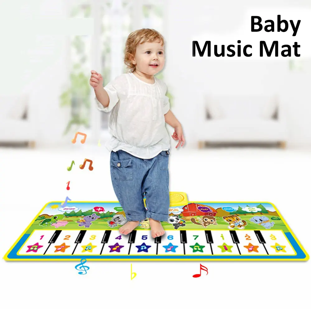 

100x36 см детский музыкальный коврик с голосовым пианино, ковер для игры с электронными инструментами, Игрушки для раннего развития для детей, ...