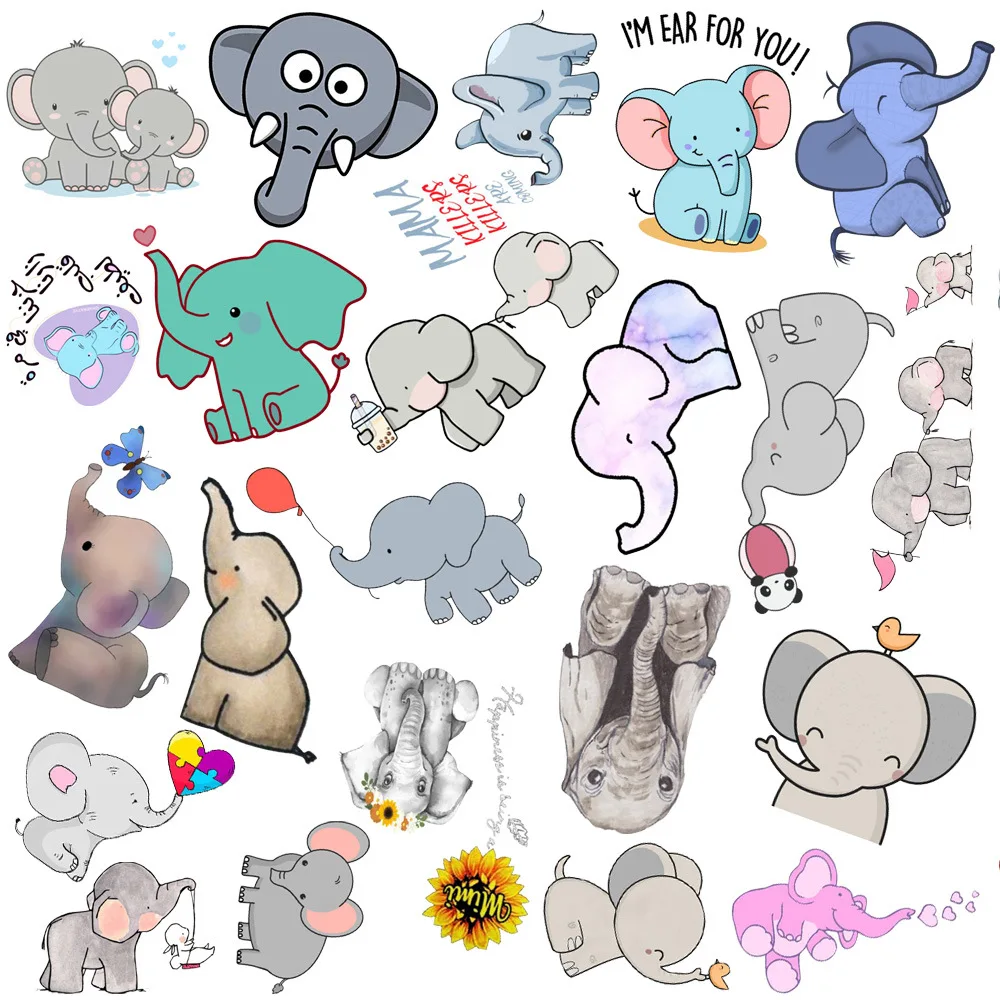 1050pcslot waterproof cute elephant sticker cartoon animal stickers for diy car laptop phone bicycle suitcase decal kids gift free global shipping