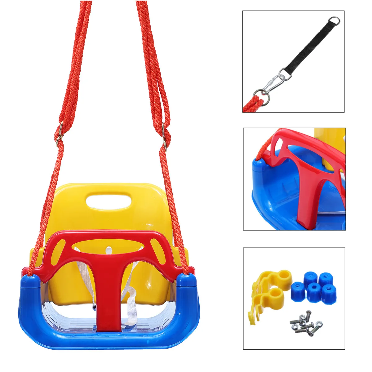 Детские качели для дома три в одном детское регулируемое безопасное ведро