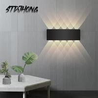 aluminum ip65 led wall light rgb outdoor waterproof garden fence indoor fashion wall lamp for bedroom bedside living room stairs